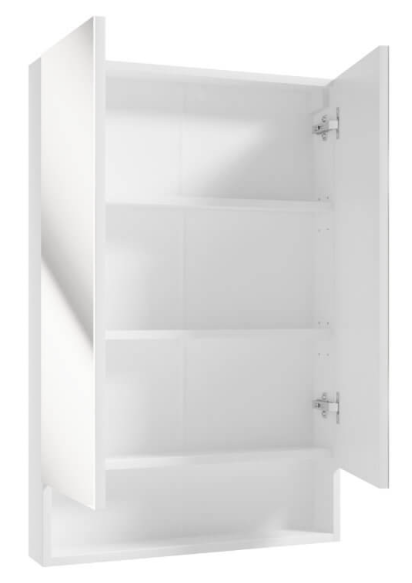 Lupo vitt hängande badrumsskåp med spegel 60x90 cm