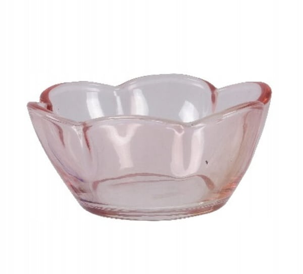Blomstret farverig dekorativ glasskål 4x9 cm