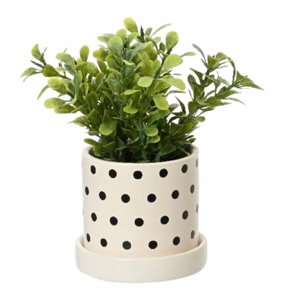 Grøn kunstig dekorativ plante i en potte 16x8 cm