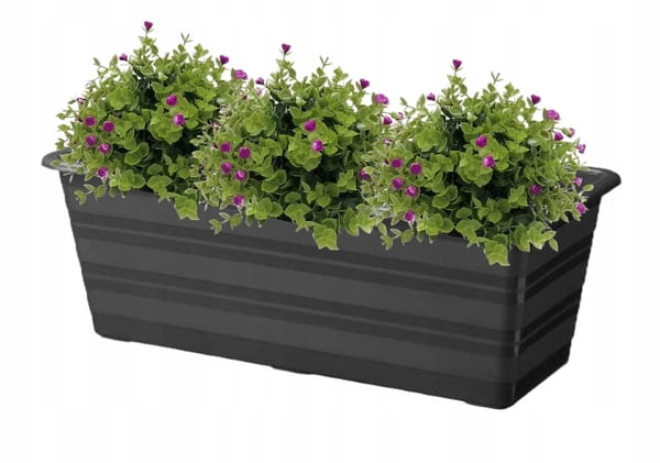 Grafit balkonglåda 60cm plast