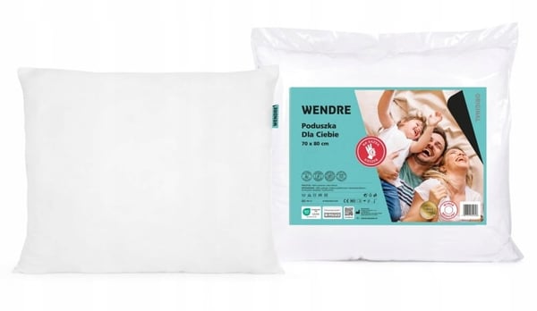 Allergivenlig hvid pude 70x80 cm stor