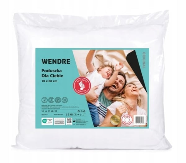 Medicinsk allergivenlig pude 50x60 cm hvid stor
