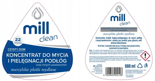 Koncentrat til vask og pleje af gulve 888 ml