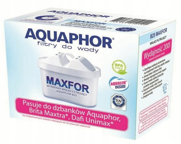Aquaphor Maxfor + 25 yleiskäyttöinen vedensuodatinpatruuna