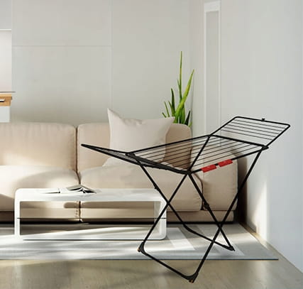 Vileda vaatteiden kuivausteline 180x55x93cm pyörillä