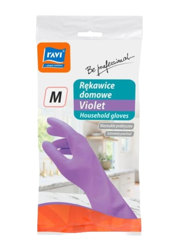 Kestävät kumiset puhdistuskäsineet "M"