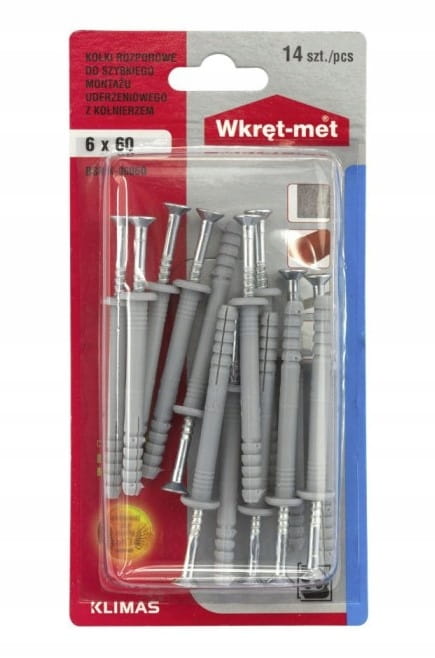 Yleismalliset laajennustulpat 6x60mm 14 kpl