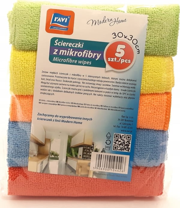 Disklappar i mikrofiber 5 st 30x30 cm