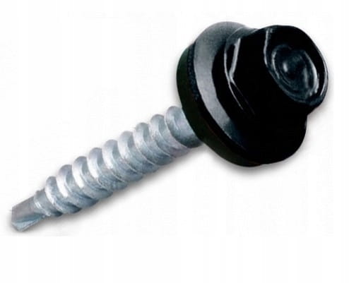 Bondeskruv 4,8x35mm 20 st sexkantshuvud svart Bondeskruv 4,8x35mm 20 st sexkantshuvud svart