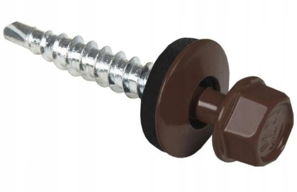 Maanviljelijän ruuvi 4,8x35mm 20 kpl kuusiokolo ruskea