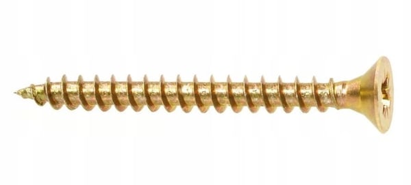 Hærdede træskruer 4,5x45mm 20 stk. PZ2 guld