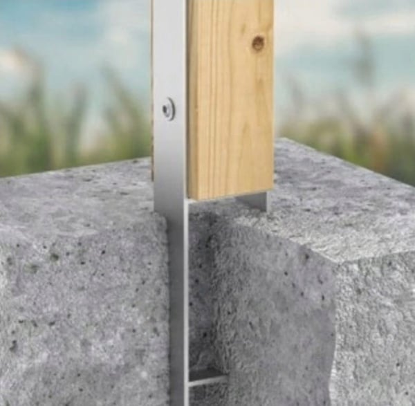 Pelarfot, H-fäste, stål, 141x600x6mm