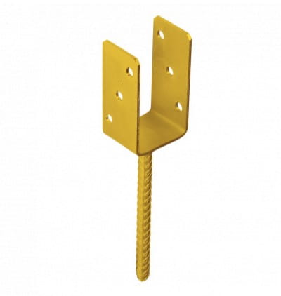 Stolpefodanker 71x120x60mm guld