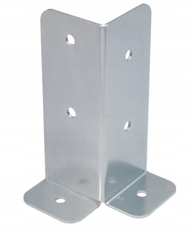 Sokkel til forbindelsesmaster, galvaniseret, 75x75x200x3 mm