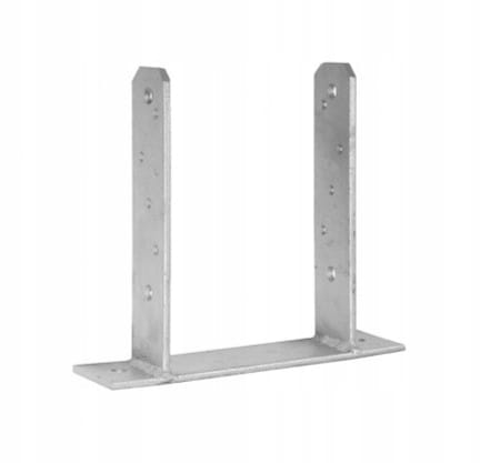 Stolpefod skruet fast i beton, galvaniseret, 91x200 mm