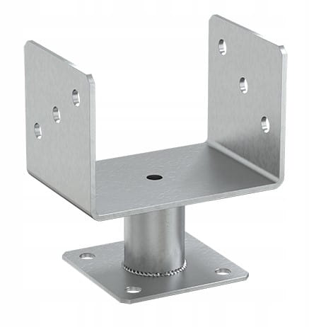 Betoniin ruuvattava pylvään jalusta 141x141x163mm Betoniin ruuvattava pylvään jalusta 141x141x163mm