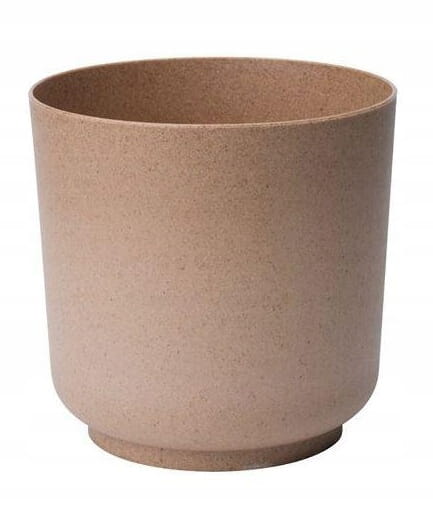 Mat blomsterpotte i brun plastik ECO WOOD Satina 15x14,9 cm