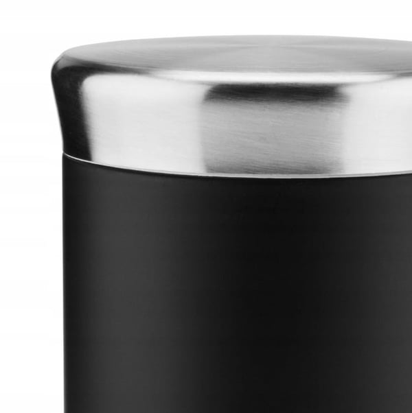 Saltbøsse, dekorativ saltbøsse i sort glas, 150 ml