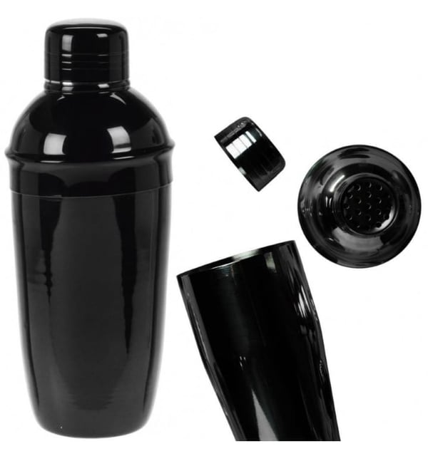 Baarimestarin shaker juomille ja cocktaileille, musta, 22x9 cm
