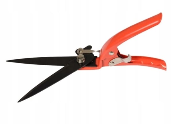 Manuell trädgårdssax för grästrimning, härdat stål, 33 cm