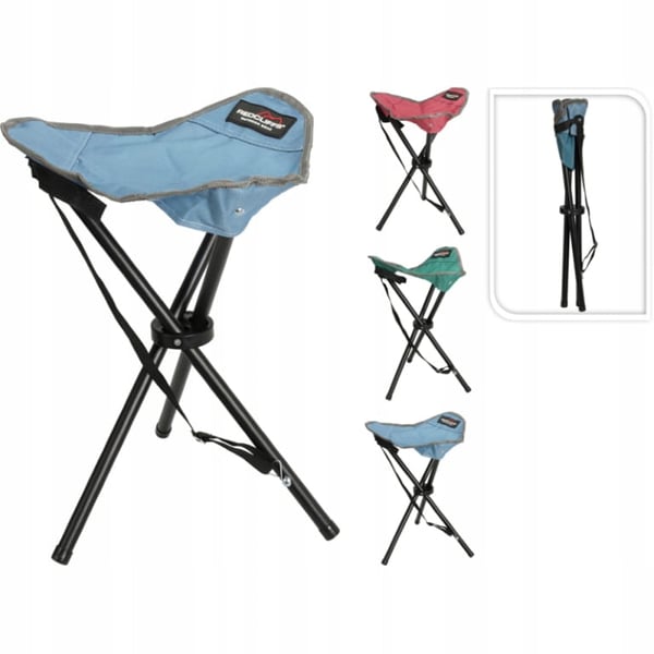 Sammenklappelig campingstol i metal til fiskeri