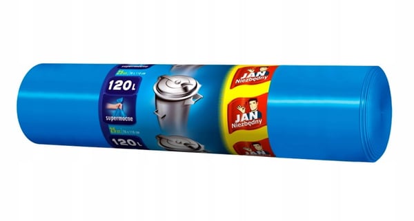 Jan Niezbędnyn jätesäkit 120 litraa, 25 kpl, siniset, 3 kerrosta