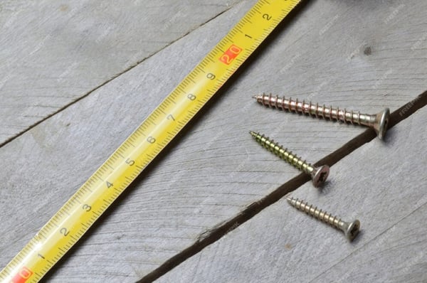 2 m målebånd, 3 propper, gummibelægning