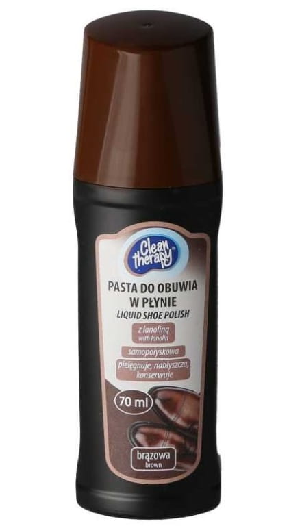 Ruskea nestemäinen kengänkiilloke 70 ml vedenkestävä