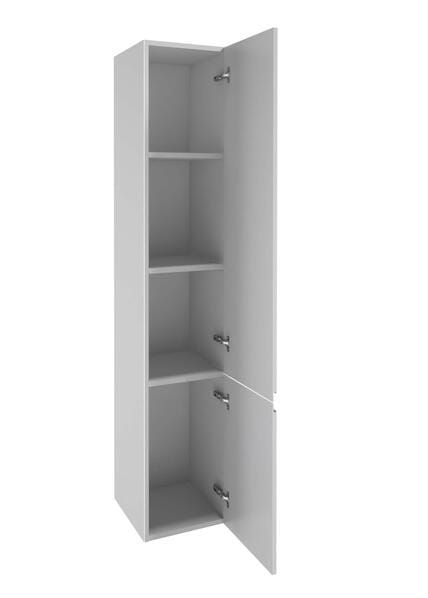 Vägghängd badrumsstolpe, vit högglans, 157x30 cm, Modus