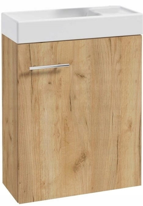 Set med badrumsskåp med handfat 50x70 + spegelskåp 50x60, Verona hantverksek
