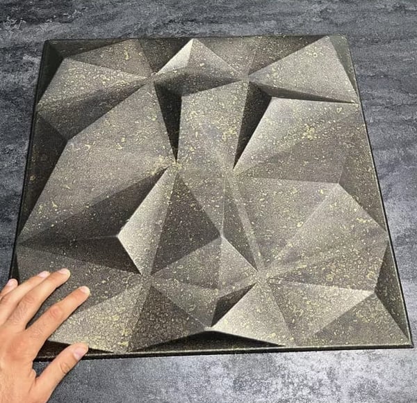 Dekorative vægpaneler 50x50 cm, pakke med 8, antracit