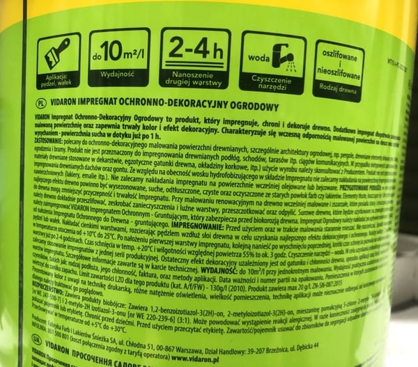Vidaron haveimprægnering 5L antracitgrå beskyttende og dekorativ