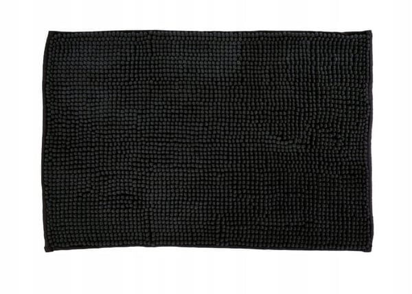 Blødt badeværelsestæppe 60x40 cm sort