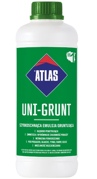 Atlas Nopeasti kuivuva pohjustusmaali Uni-Grunt 1 L