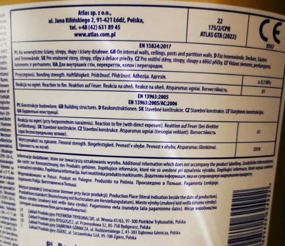 Atlas GTA polymerplaster 18 kg super vit
