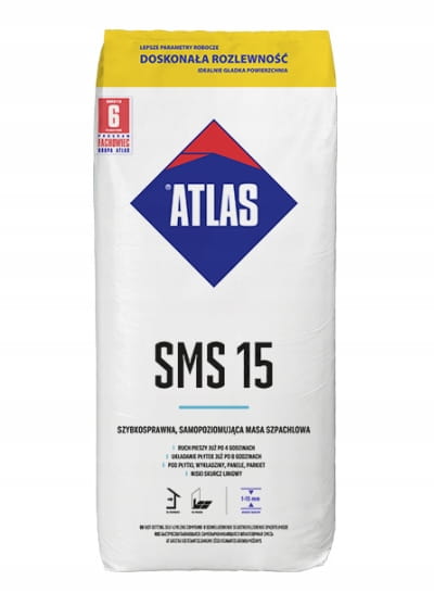 Atlas SMS15 Selvnivellerende spartelmasse 25 kg