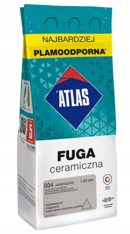 Atlas keramisk fogmassa 2 kg ljusgrå