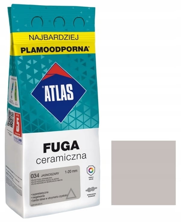 Atlas keramisk fogmassa 2 kg ljusgrå