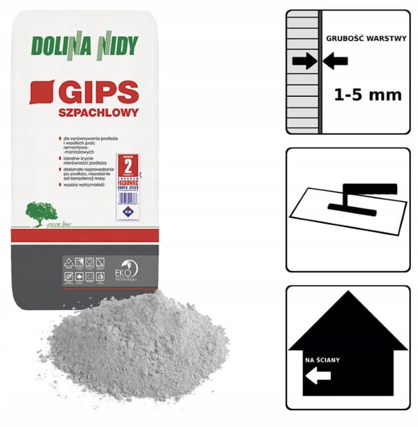 Dolina Nidy gipssparkel 15 kg ljusgrå