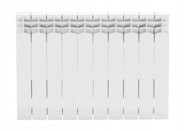 Valkoinen alumiinipatteri 10 elementtiä 57x80 cm Best