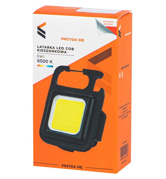 5-in-1 3W LED-taskulamppu pullonavaajalla ja avaimenperällä