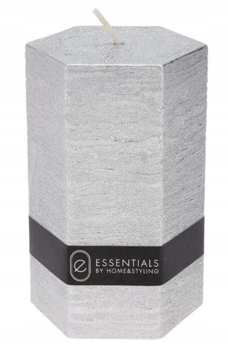 Dekorativt lys 7x10cm glat sekskantet duftfri