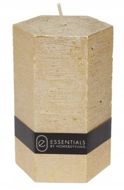 Dekorativt lys 7x10cm glat sekskantet duftfri