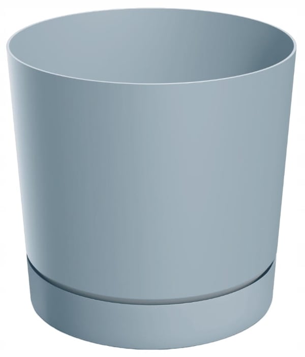 Harmaa muovinen ruukku jalustalla 14,7 cm Tubo