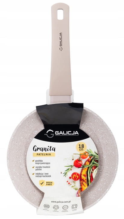 Non-stick stegepande 18 cm beige GRANITA Non-stick stegepande 18 cm beige GRANITA