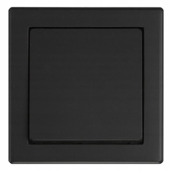1-polet afbryder 7x7cm Enkelt indbygget afbryder Matsort 1-polet afbryder 7x7cm Enkelt indbygget afbryder Matsort