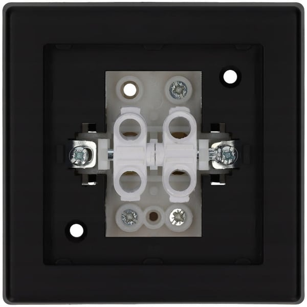 Dobbelt lysekroneafbryder 7x7cm Indbygget afbryder Mat sort