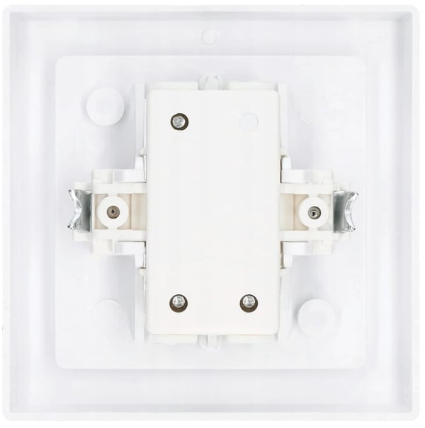 Enkelt lysekroneafbryder 7x7cm indbygget hvid