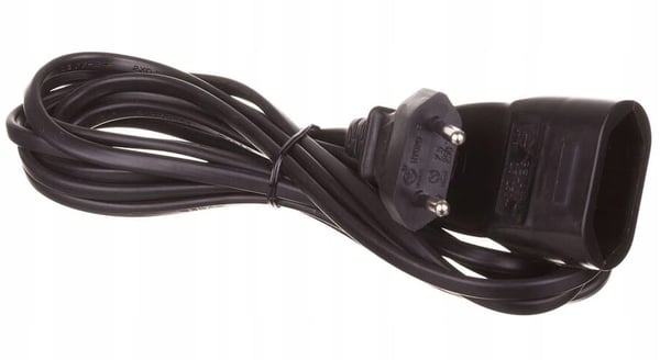 Forlængerledning, 1 stikkontakt, 3m, sort, IP20, 230V