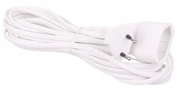 Förlängningssladd, 1 uttag, 5m, vit, IP20, 230V Förlängningssladd, 1 uttag, 5m, vit, IP20, 230V
